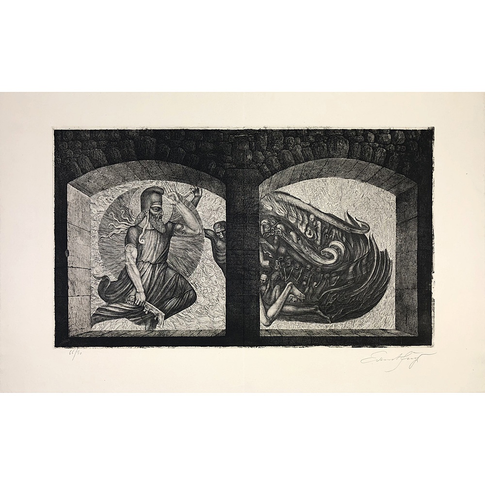 Ernst Fuchs – Samson kämpft gegen die Philister